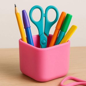 9 Silicone Desktop Pen Holder For Kids School Stationery And Durable Unbreakable Flexible Office Cup