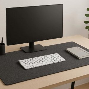 Minimalist Felt Desk Pad For Modern Home Office Styling And Sound Absorbing Desktop Protection