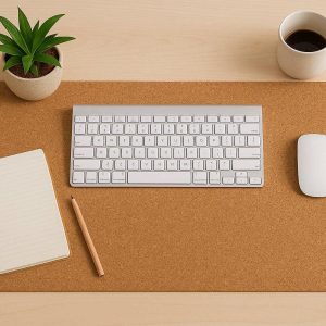 Natural Cork Desk Pad For Sustainable Office Decor And Eco Friendly Soft Tabletop Protection Mat